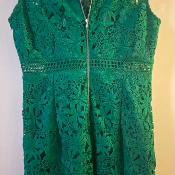 Bardot Eleni Green Lace Dress - Picture 5 of 6